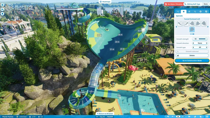 Planet Coaster 2 - Launch screenshot - 05 - Flume Special Piece UI