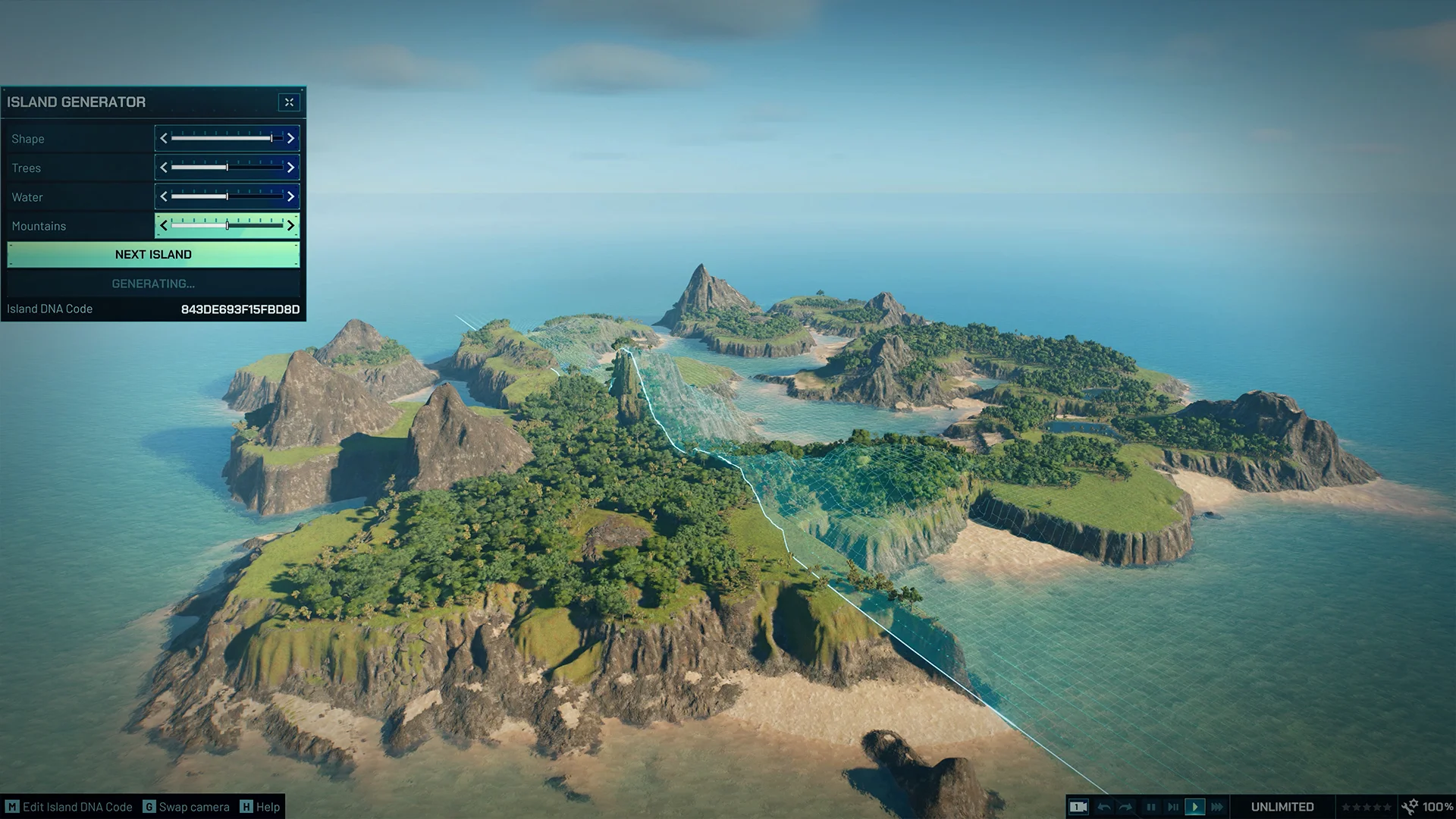 Jurassic World Evolution 3 - Launch screenshot - 06 - Island Generator
