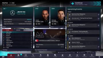 F1 Manager 2022 - Launch screenshot 02 - Mercedes