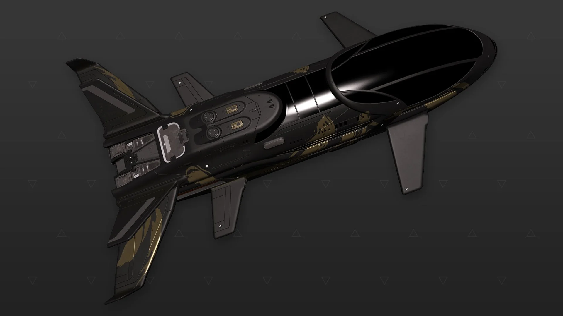 Beluga Liner Asemic Gold & Black