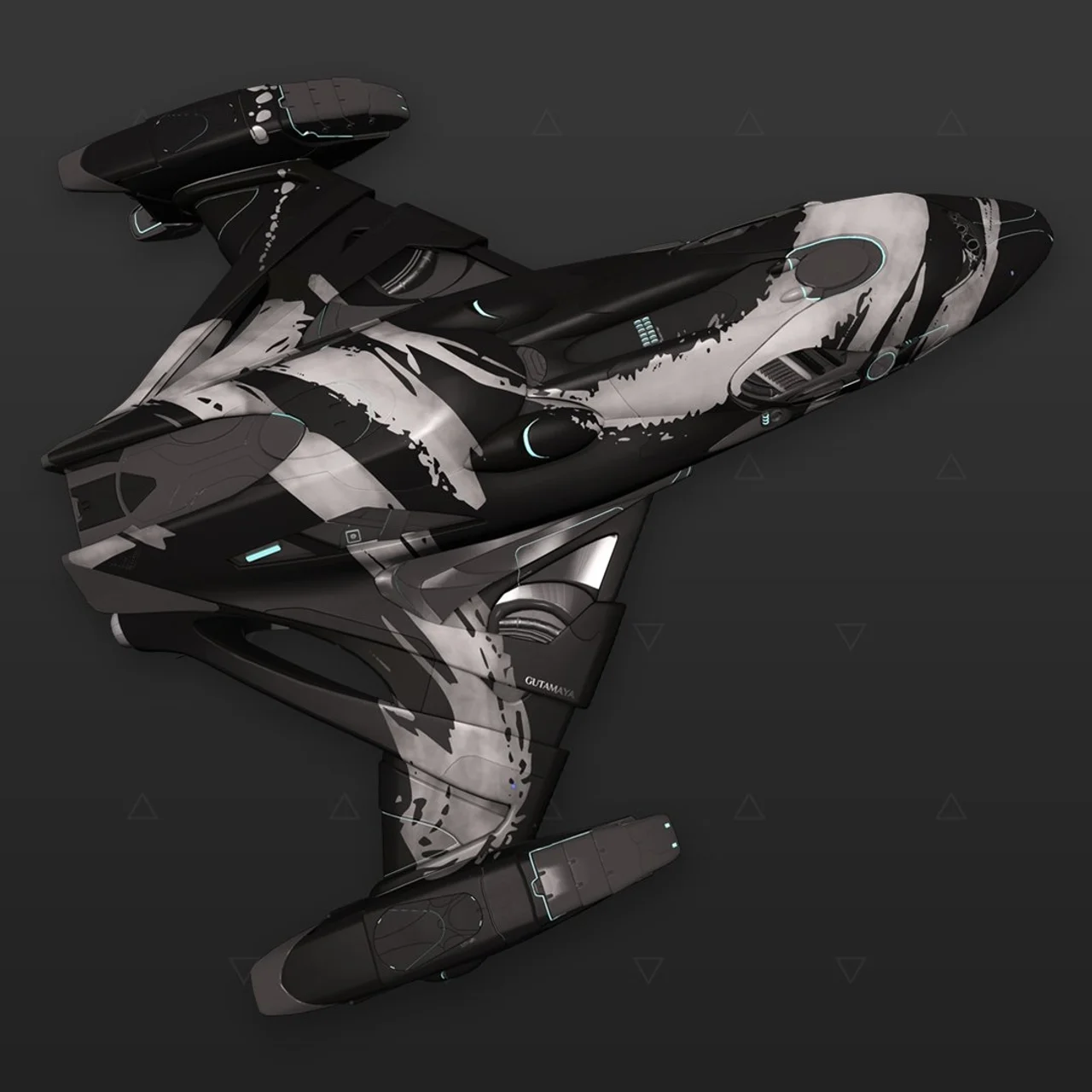 Imperial Clipper - « Asemic » - Blanc et noir