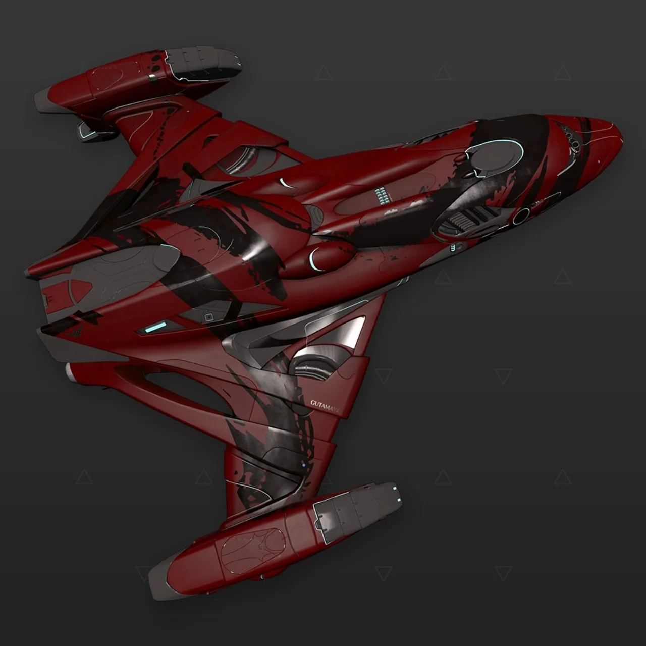 Imperial Clipper - „Asemic“ - Schwarz & Rot