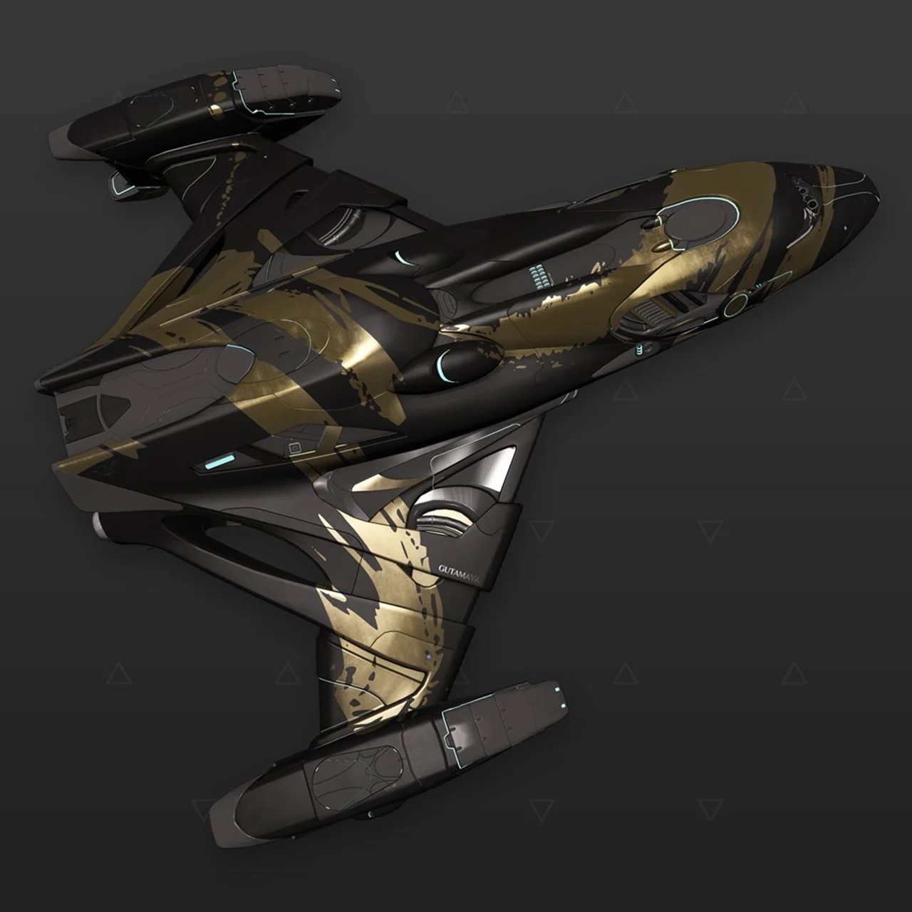Imperial Clipper - « Asemic » - Or et noir