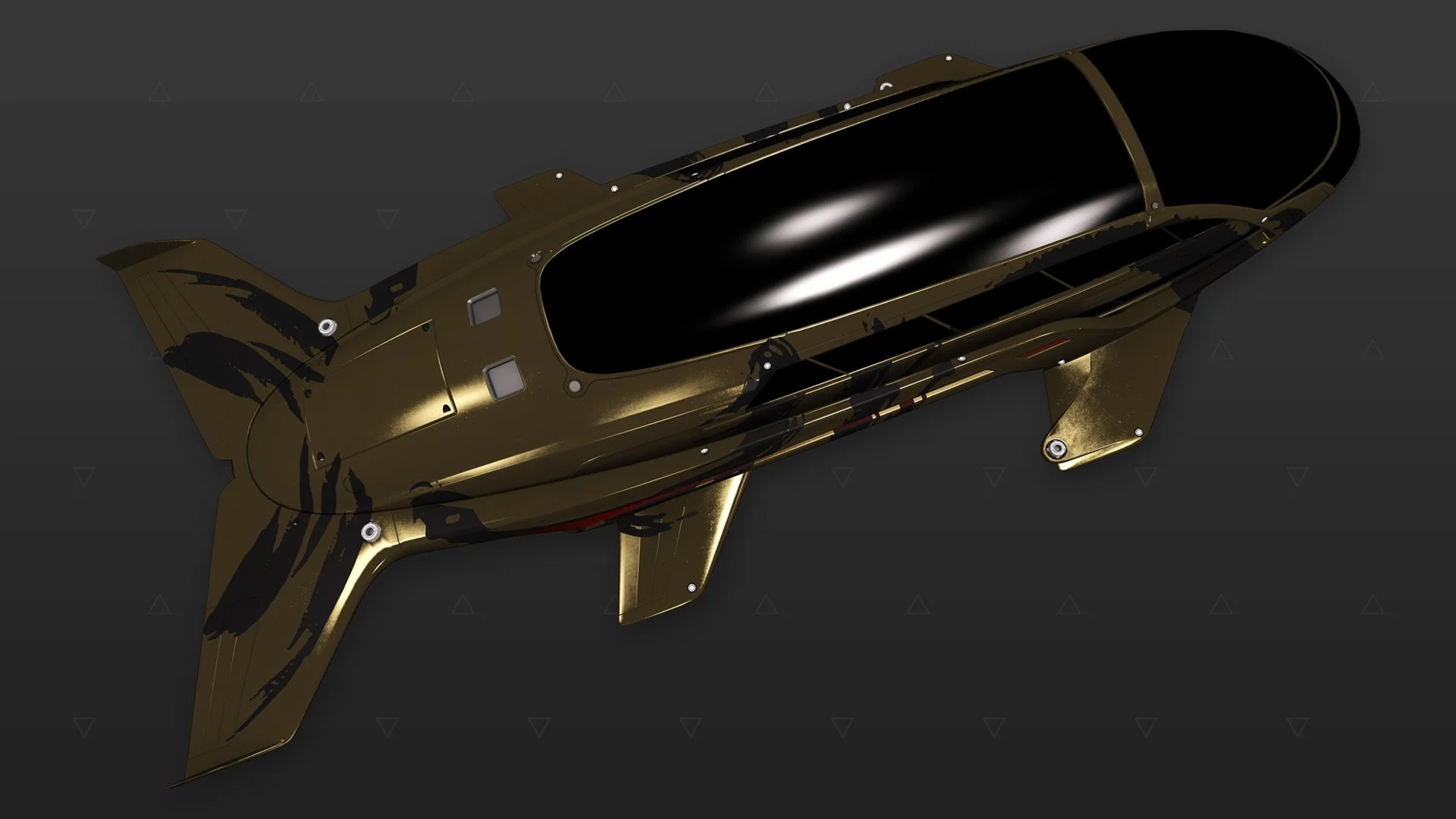 Dolphin - "Asemic" - Preto e dourado
