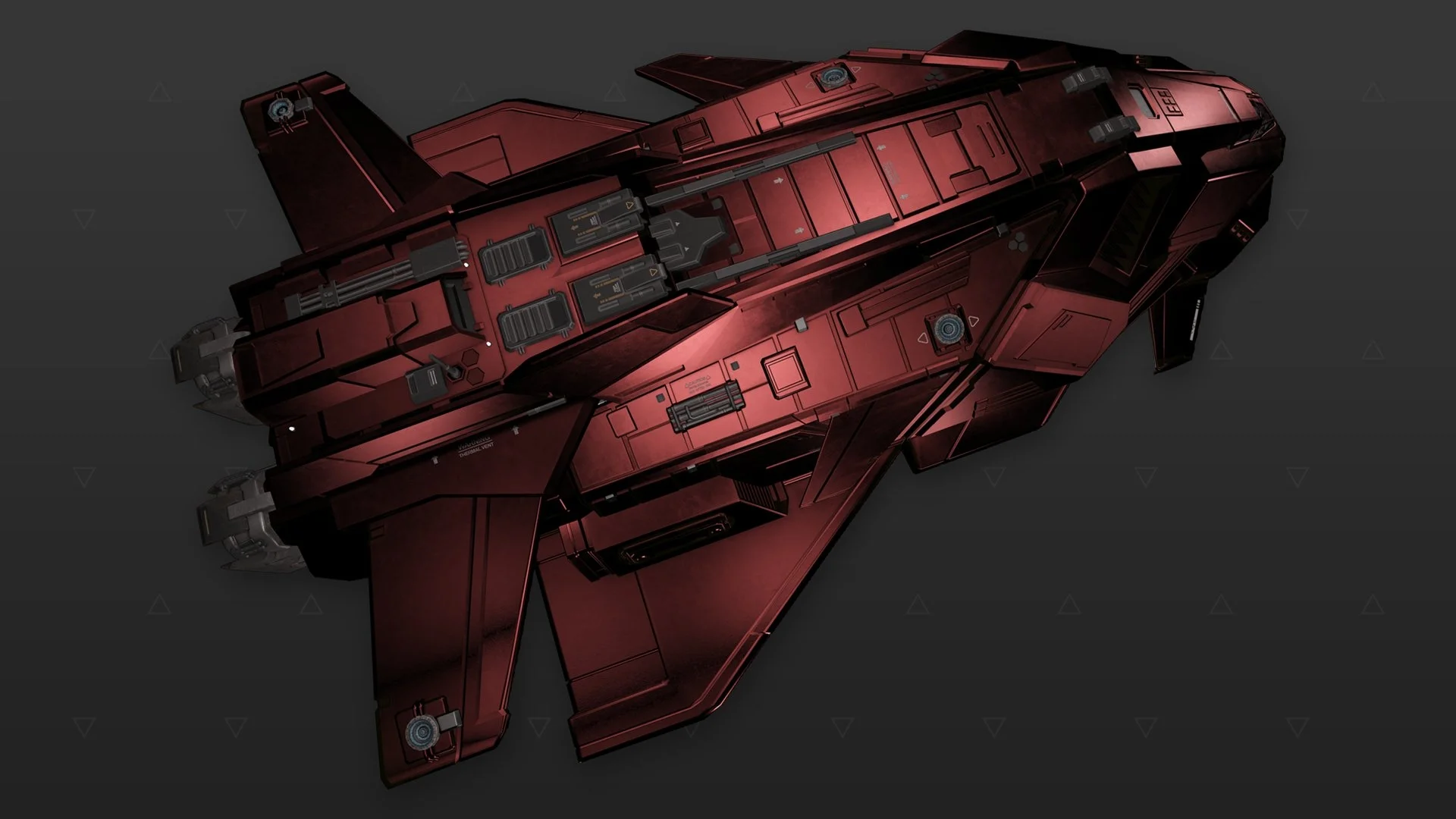 Federal Gunship - "Stygian" - Vermelho