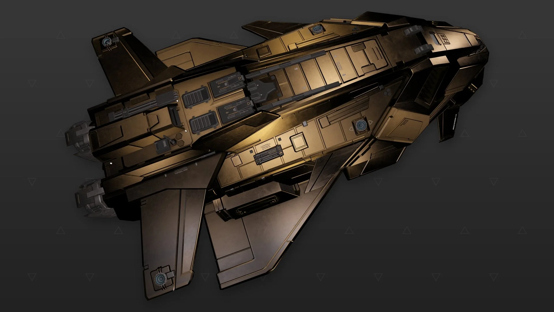 Federal Gunship - "Stygian" - Latão