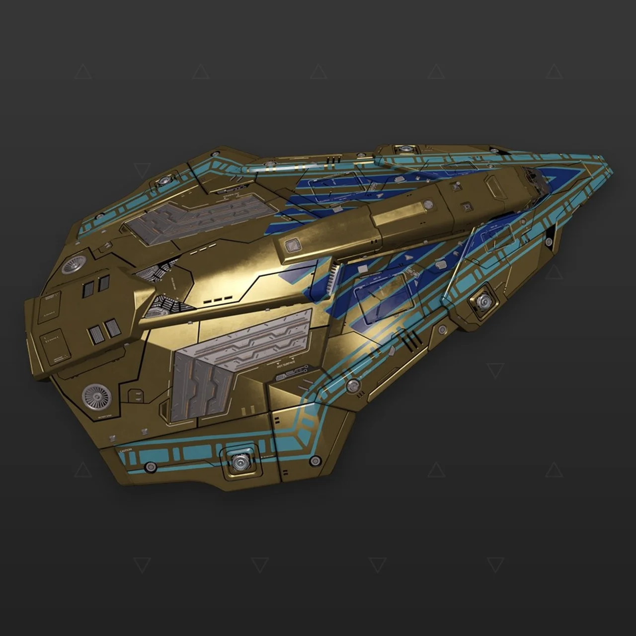Python - « Osiris » - Or et bleu