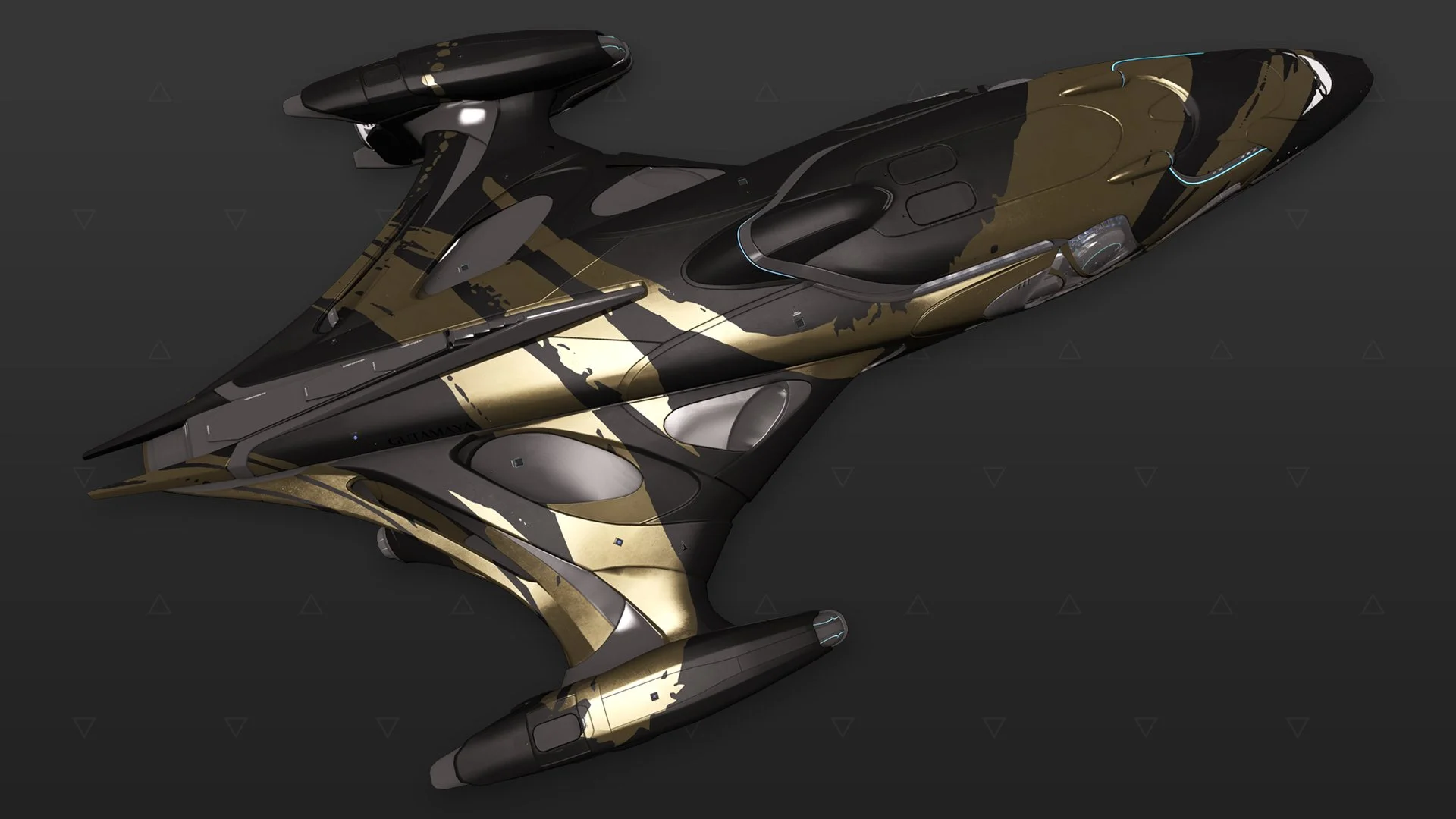 Imperial Cutter - « Asemic » - Or et noir