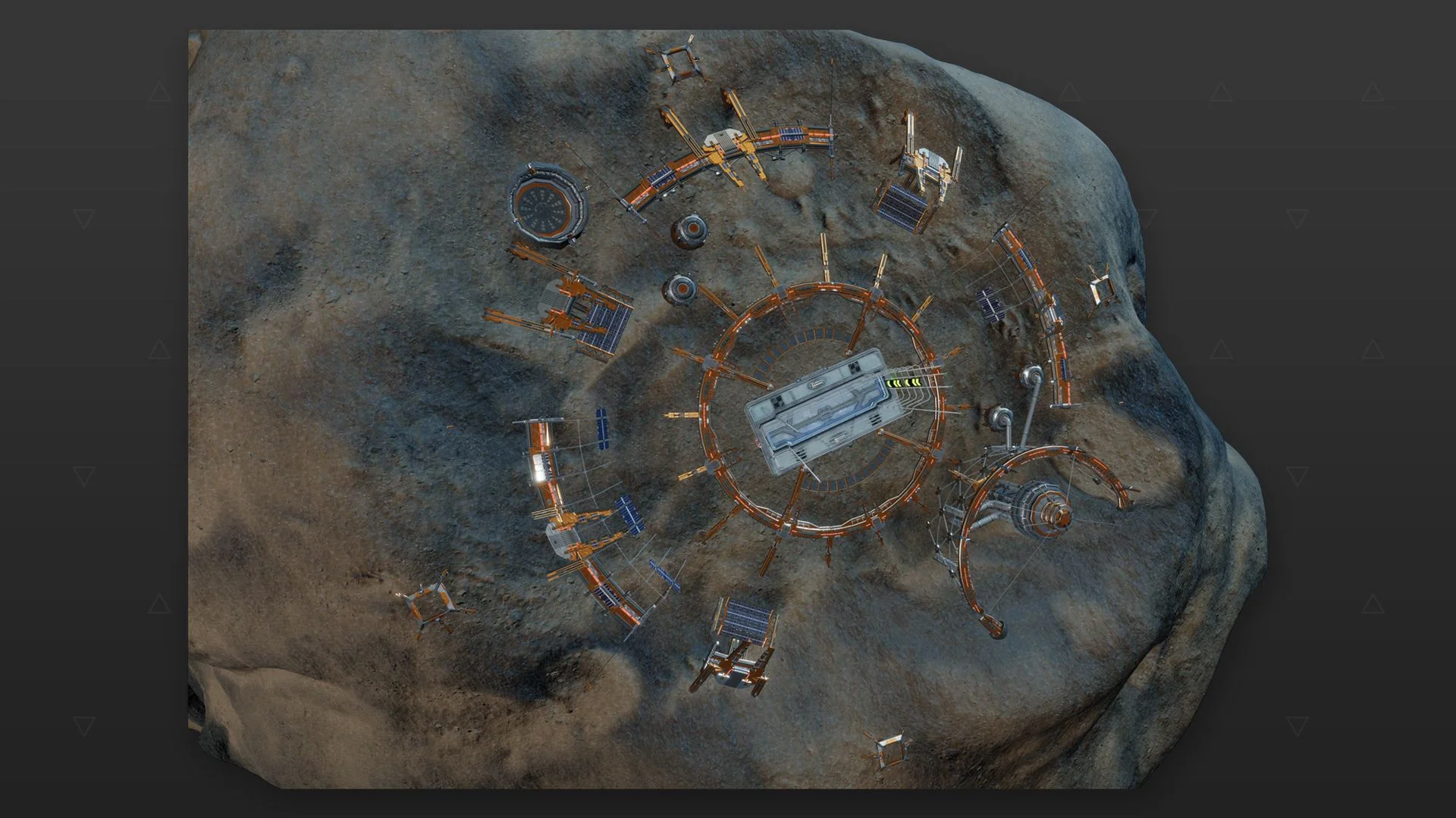 Estação espacial Base de asteroides - “Copper” - Cinza