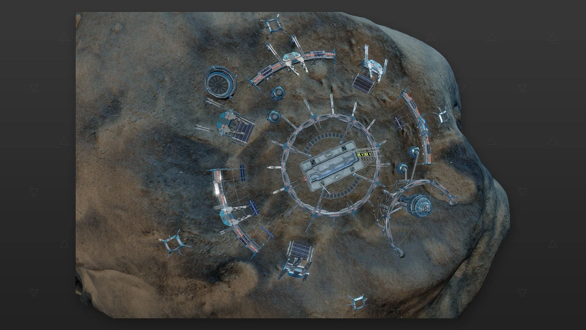 Estación espacial Base de asteroide - "Silver" - Azul