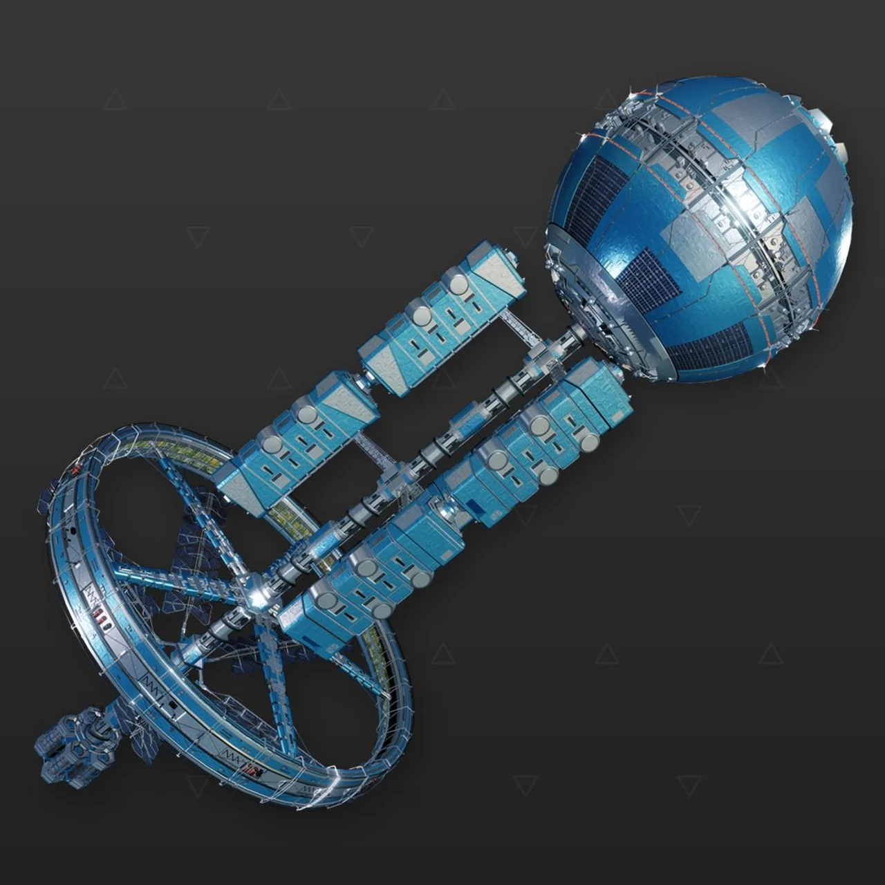 Spatioport Ocellus - « Silver » - Bleu