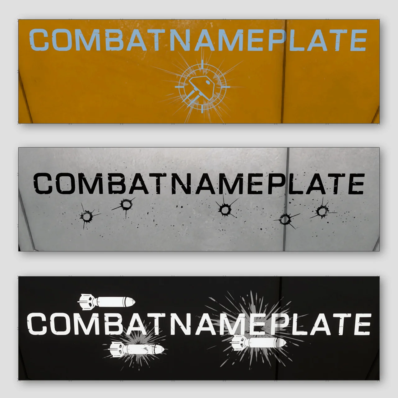 Pack – Plaque signalétique – Combat