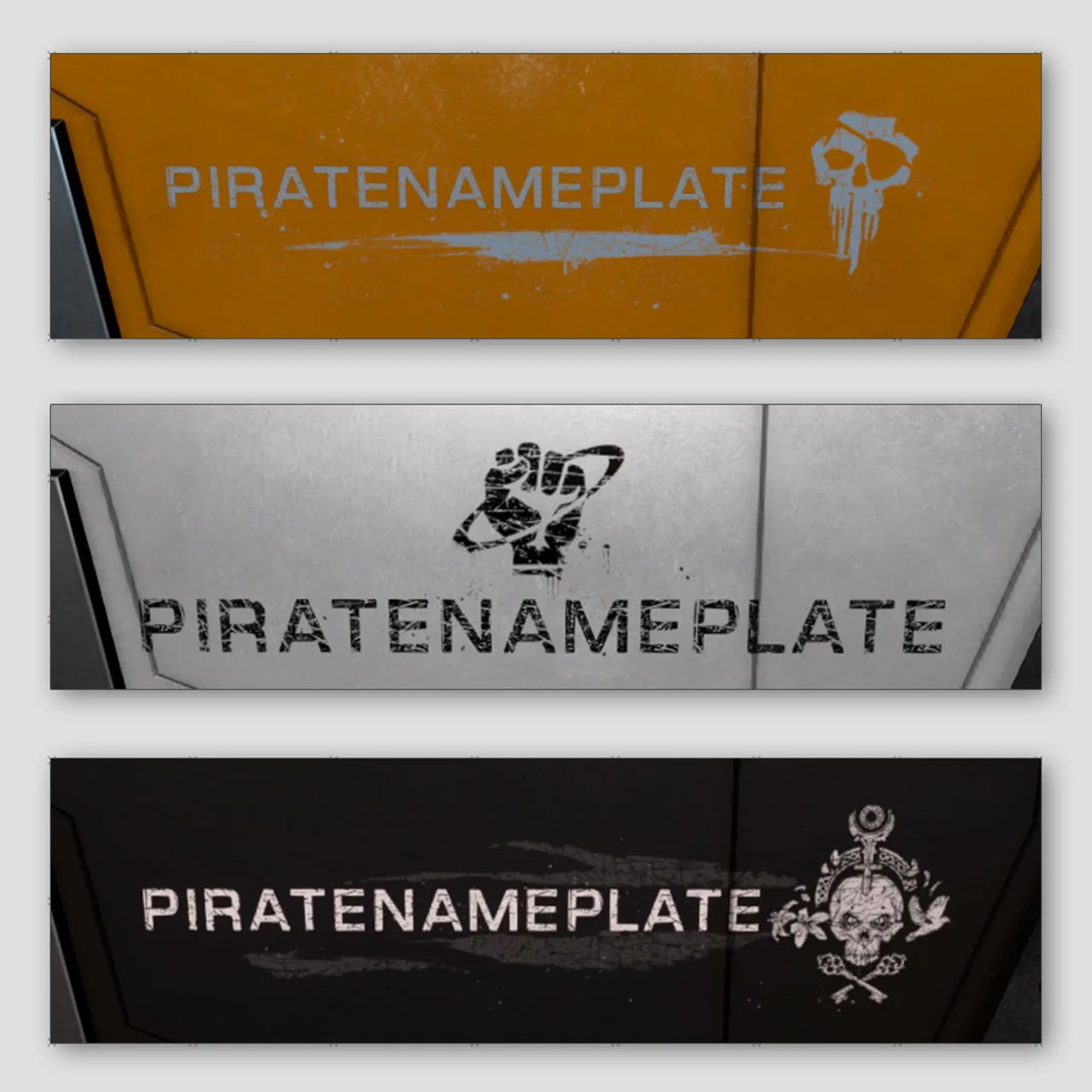 Pacote – Placa de identificação – Pirata