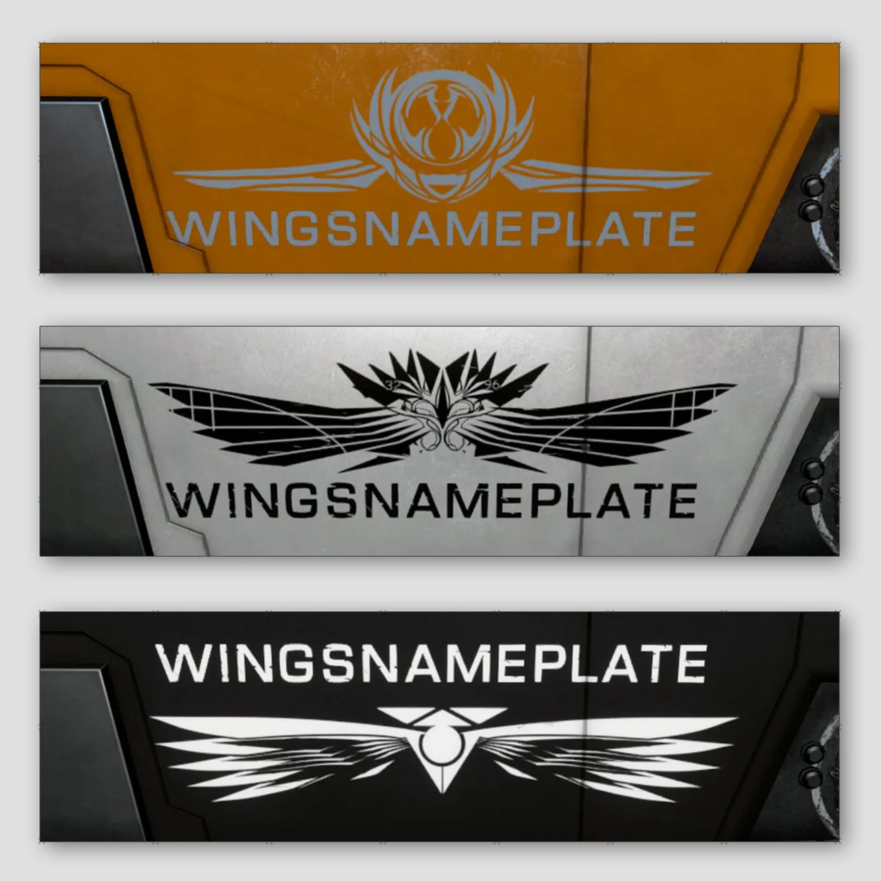 Pack – Plaque signalétique – Ailes