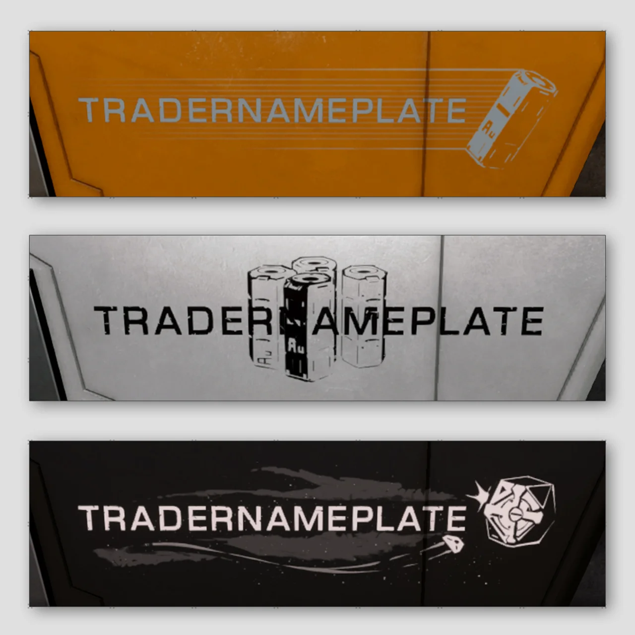 Pacote – Placa de identificação – Mercador