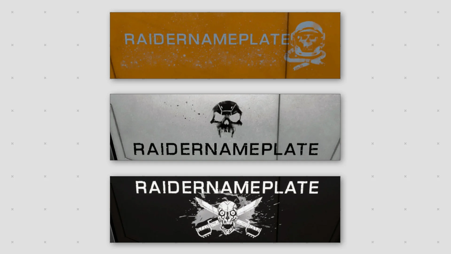 Paket – Namensschild – Raider
