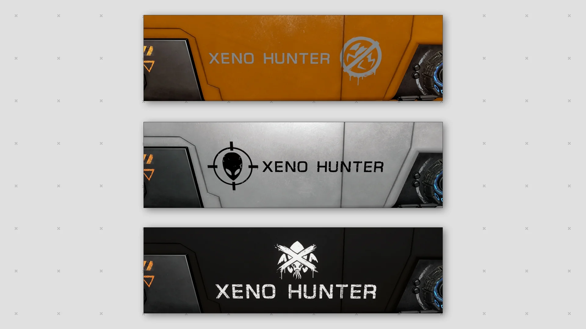 Pack – Plaque signalétique – Chasseur de xénomorphes